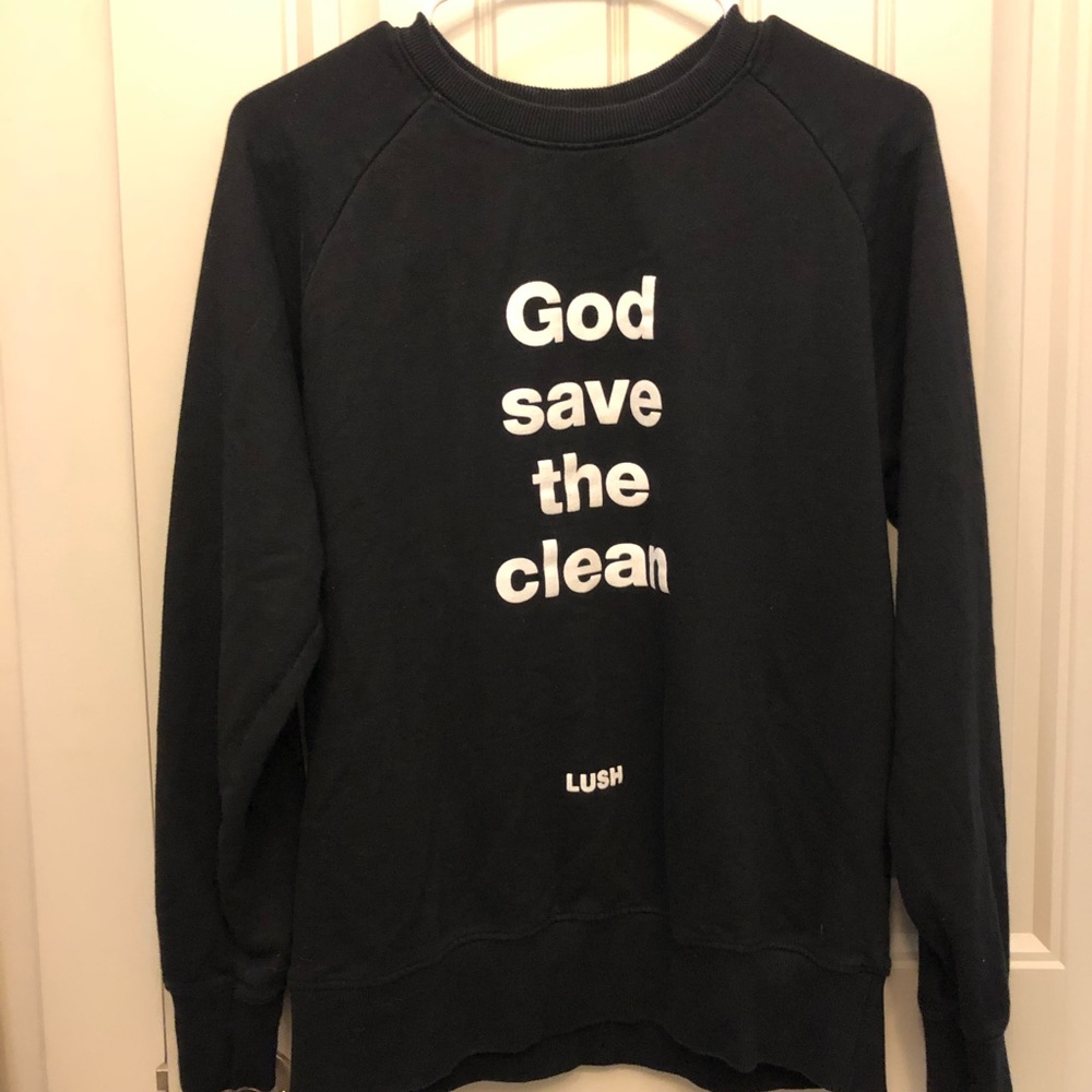 LUSH Cosmetics God Save the Clean Sweatshirt M